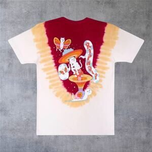 RIPNDIP Lord Nermal Tie Dye Shirt Mens Large Butterfly Mushroom Cat Graphic Tee